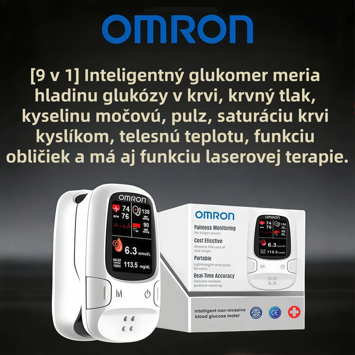 🔥 Výpredaj na Čierny piatok!✅ Omron™ predstavuje novo uvedený neinvazívny inteligentný glukomer 🔥Vyrobené v USA🔥